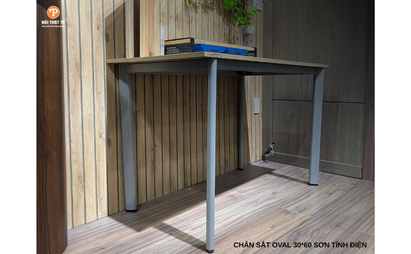 Bàn làm việc chân oval kèm kệ màn hình 1850